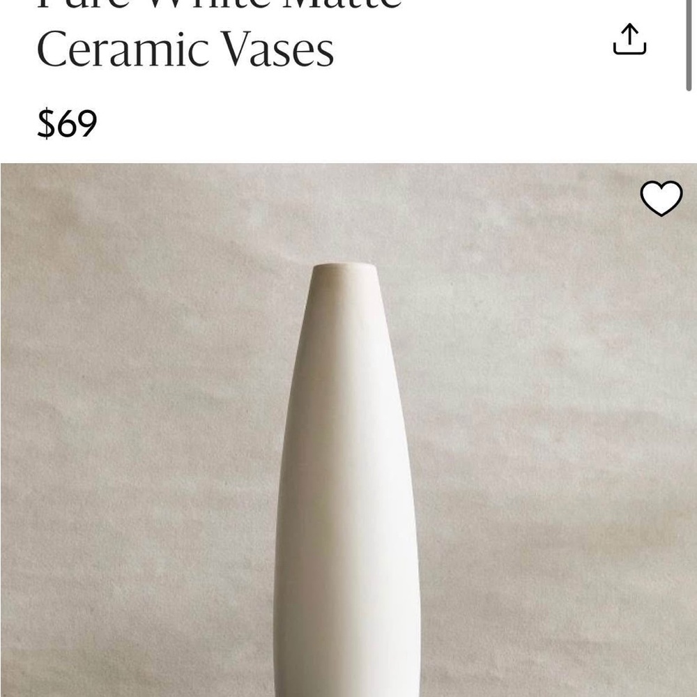 West Elm White Vase